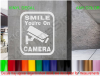 SMILE YOU'RE on CAMERA Video Surveillance Security Warning Decal Sign